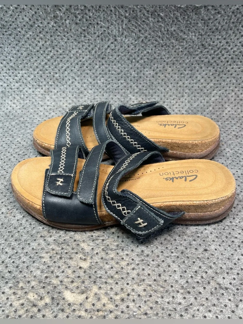 Clarks Collection Roseville Bay Leather Strap Sandals Size 6 Women’s